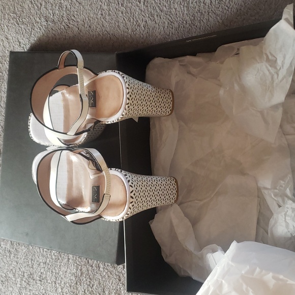 ZAC Zac Posen Virginia Block Platform Heel Slingback Sandals New In Box NWT - Picture 8 of 11
